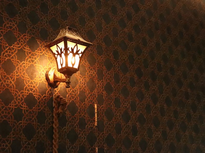 Photo horizontal wall lamp