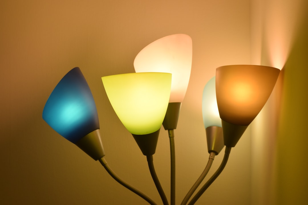 Photo glass floor lamp