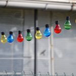 Photo solar powered garden string lights